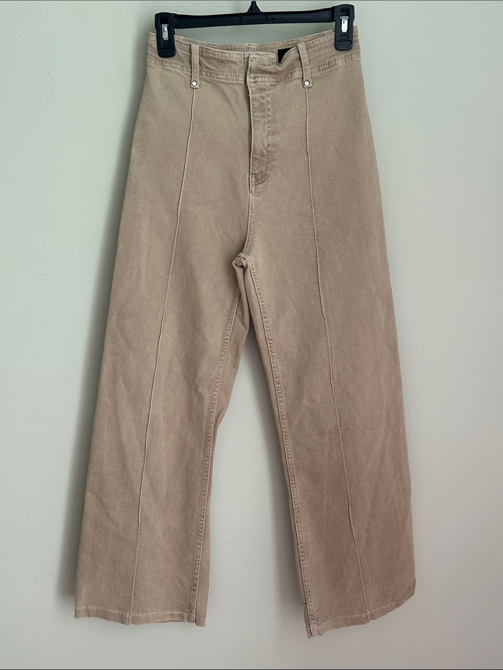 Zara Wide-Leg Pants in Light Tan
